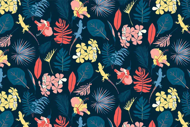 hand drawn summer tropical pattern 52683 63388