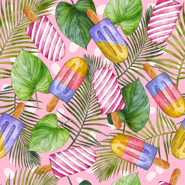 hand painted summer tropical pattern 52683 63048