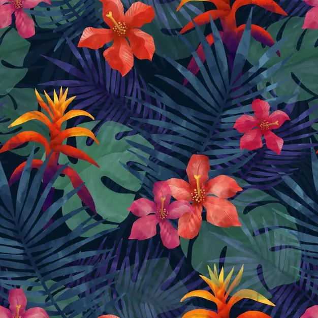 hand painted watercolor summer tropical pattern 52683 63079