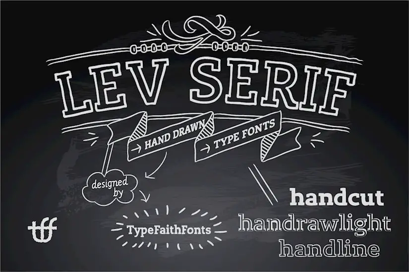 lev serif handdrawn