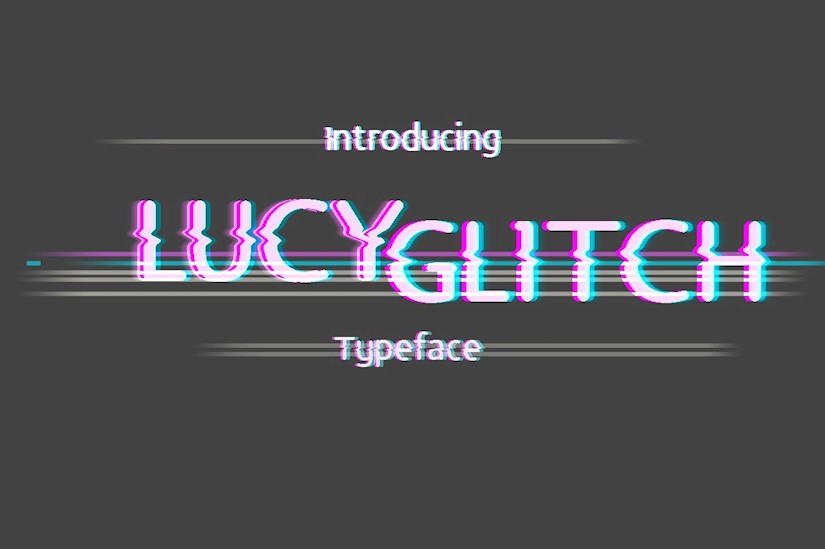 lucy glitch typeface