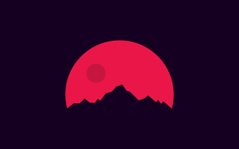 minimalist abstract sunset wallaper