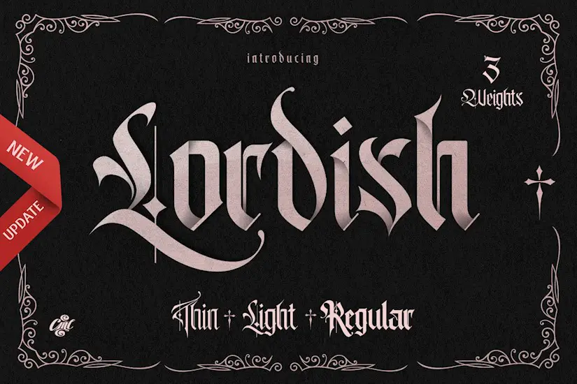 new lordish blackletter family