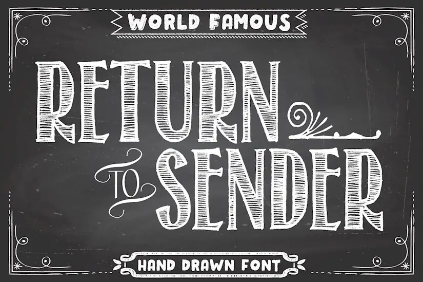 return to sender font