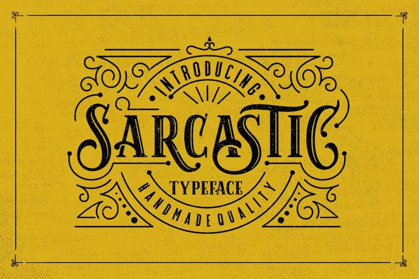 sarcastic typeface extras