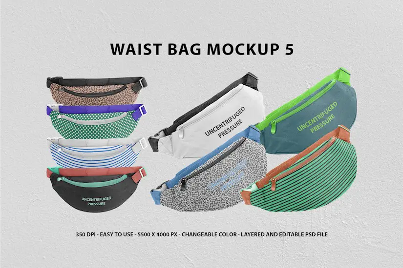 Download 11 Best Waist Bag Mockups Onedesblog