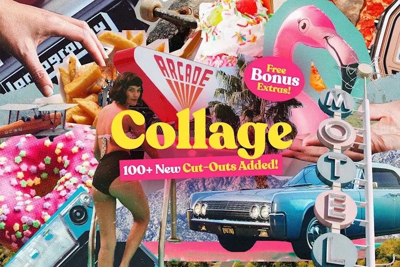 290 vintage collage cut outs bundle