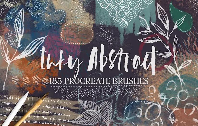 inky abstract procreate brushes