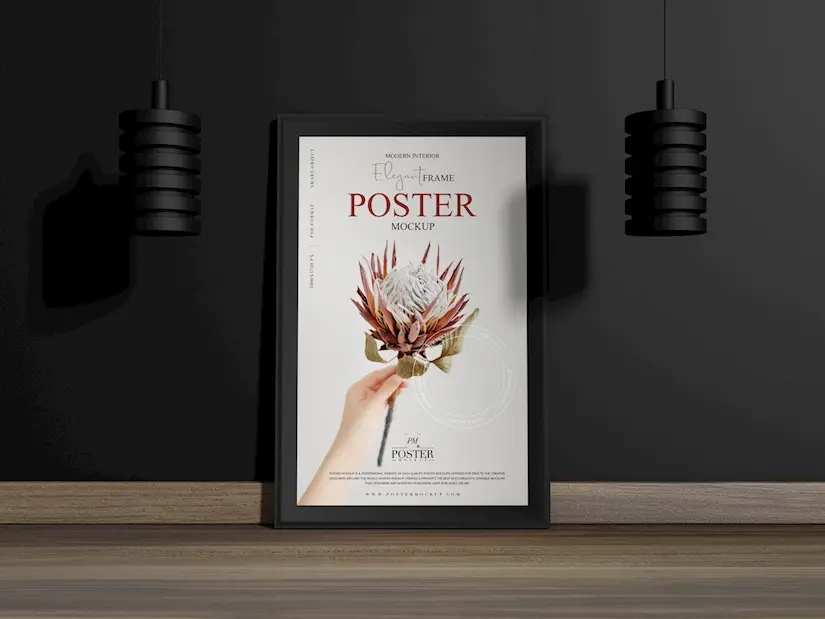 interior frame poster mockup free