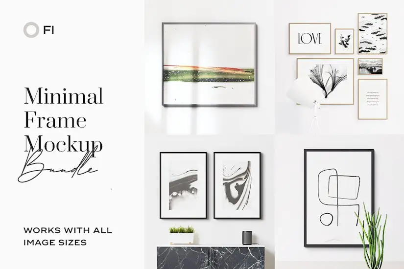 minimal frame mockup template bundle