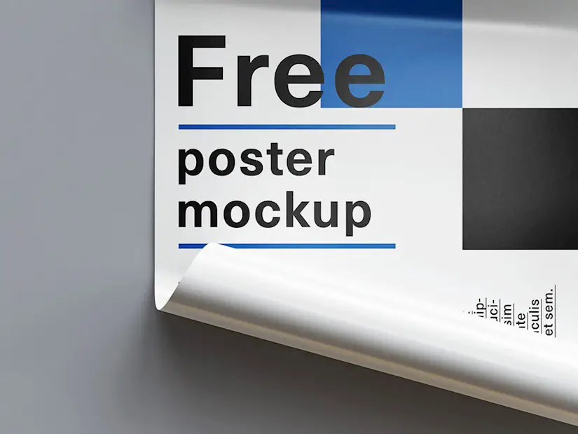 rolled poster mockup