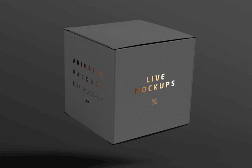 animated box mock up