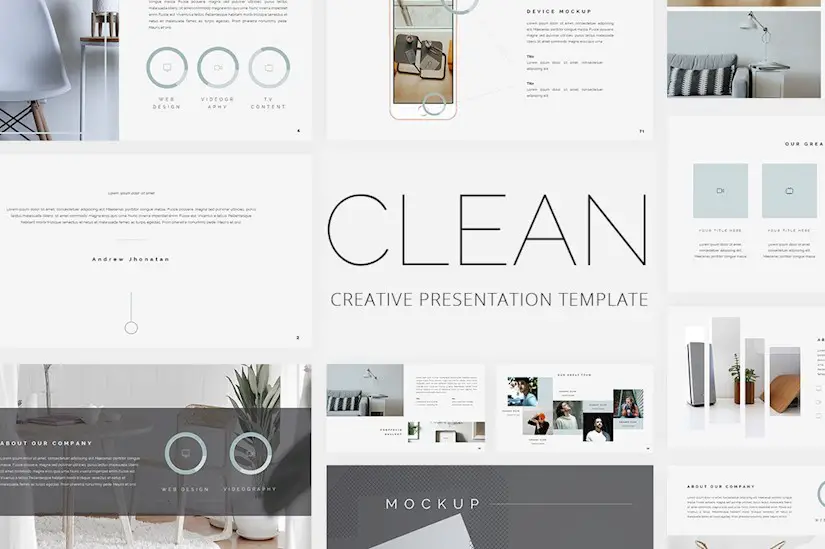 clean creative google slides