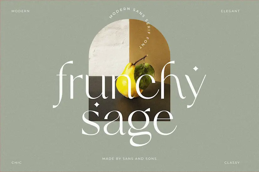 frunchy modern chic font