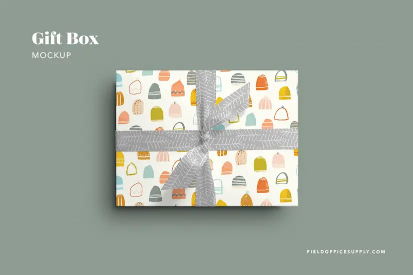 gift box mockup fancy