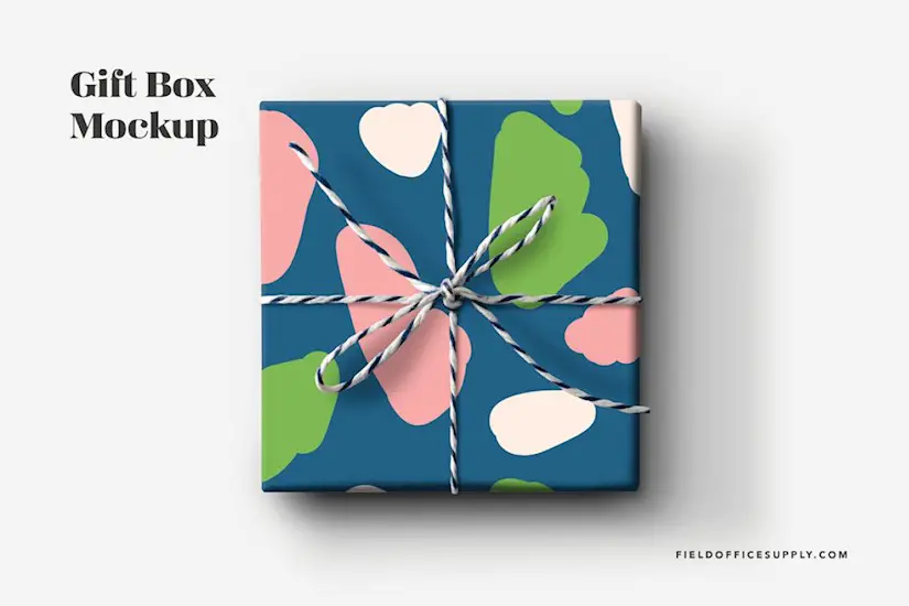 gift box mockup modern