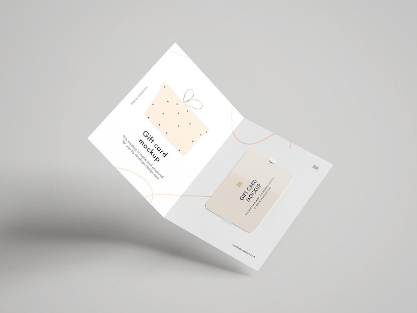 gift card presentation free mockup