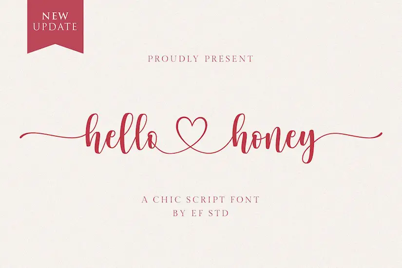 hello honey a chic script font