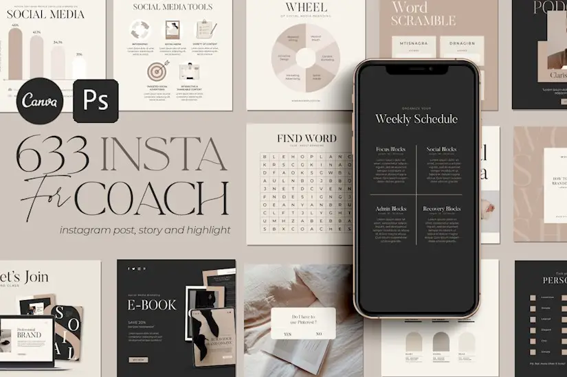 instagram creator for coach canva ps