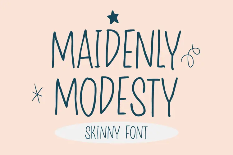 maidenly modesty font