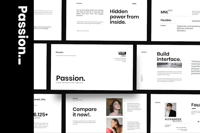 passion minimal google slide