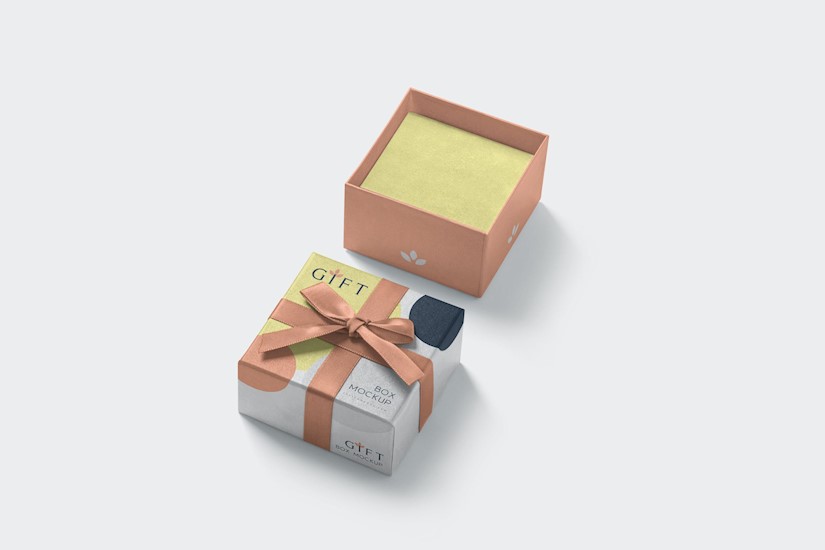 small gift box mockups