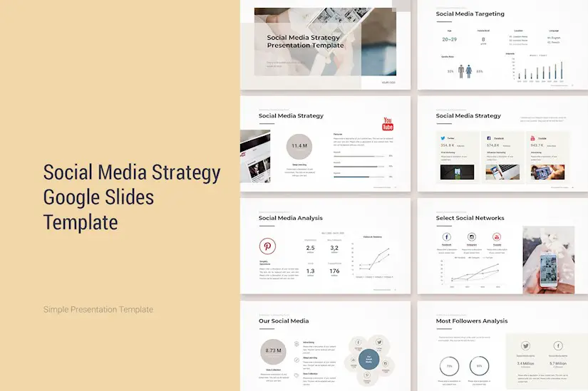 social media strategy google slides