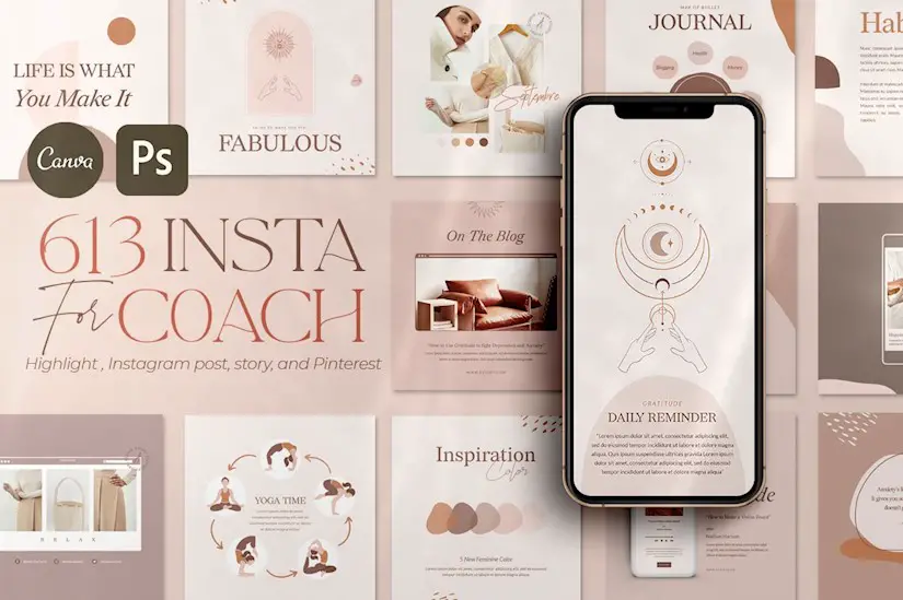 wellness instagram creator canva ps