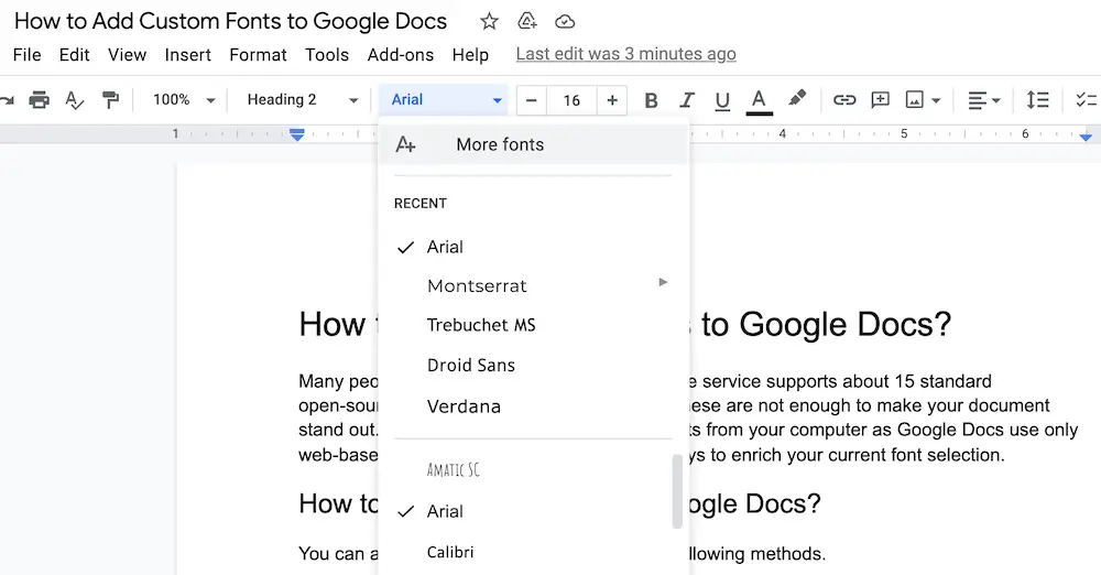 import fonts to google docs