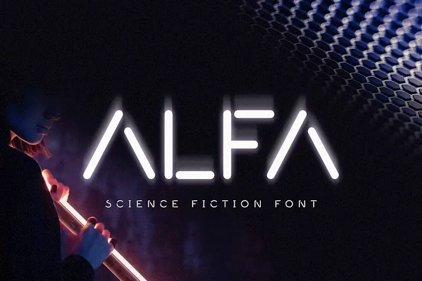 alfa minimal science font