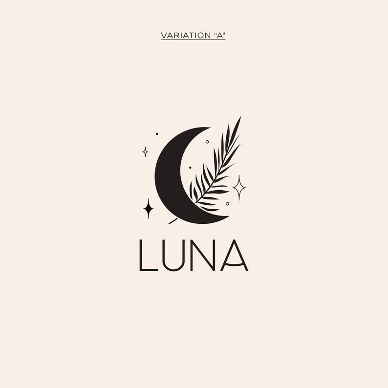 astrology logo moon premade logo small business premade logo etsy