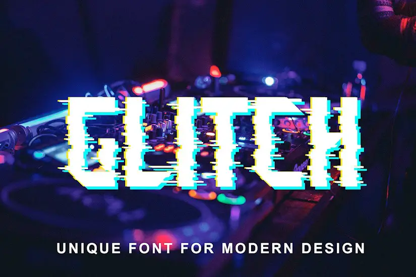 block glitch font