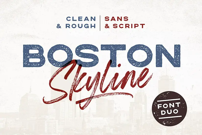 boston skyline font duo