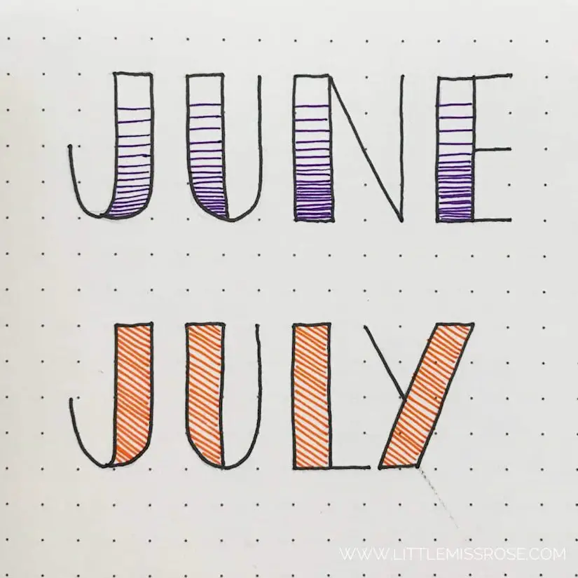 faux calligraphy fonts bullet journal