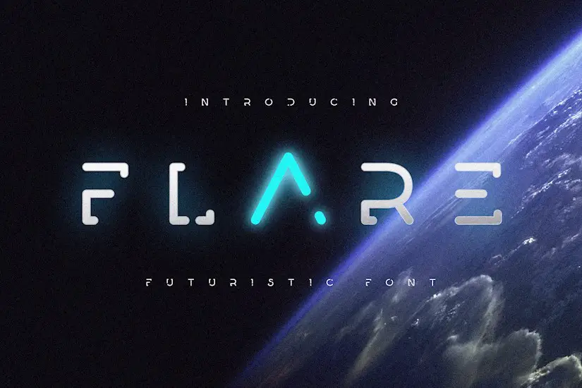 flare futuristic science font