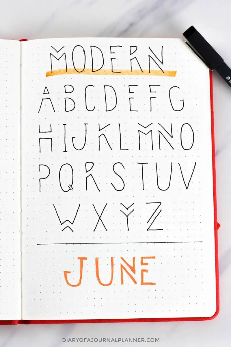 fonts for bullet journals