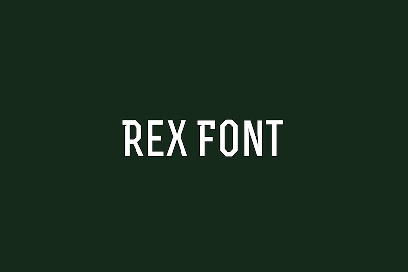 free rex font all caps