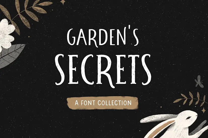 gardens secrets font collection