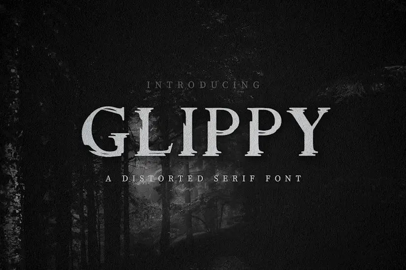 glippy industrial font