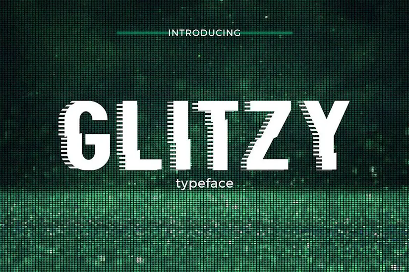 glitzy typeface