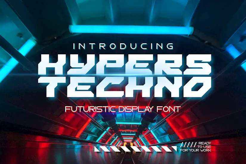 hypers techno futuristic font