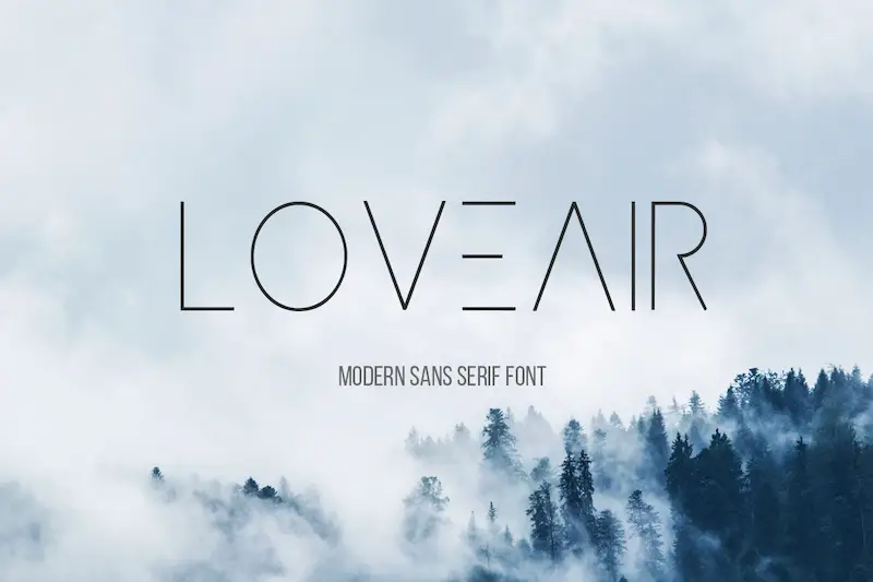 loveair rustic font