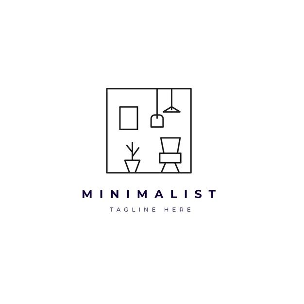 minimalist furniture logo symbol