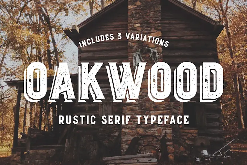 oakwood rustic font