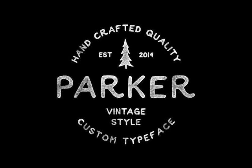parker free rustic font