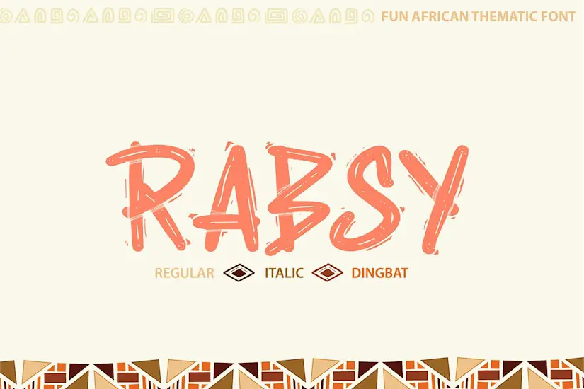 rabsy african pattern font