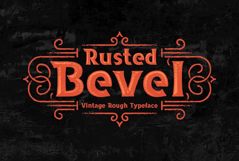 rusted bevel typeface