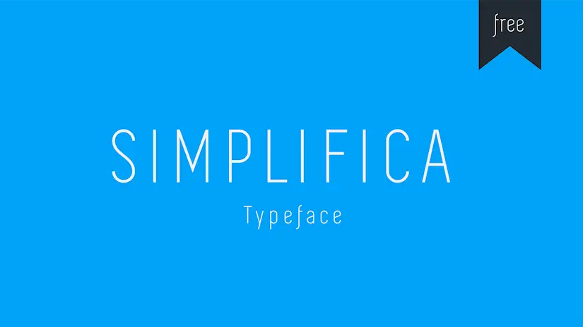 simplifica typeface free caps
