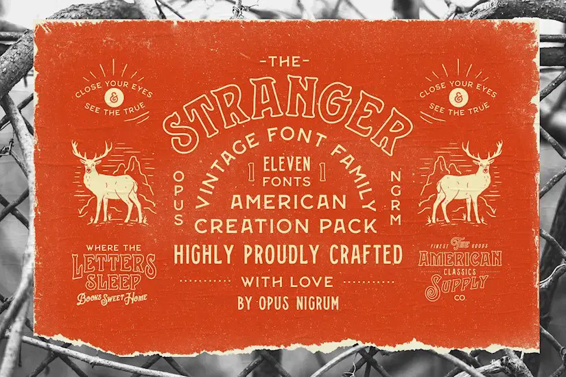 stranger font collection extras