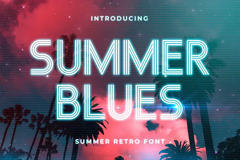 summer blues summer retro font